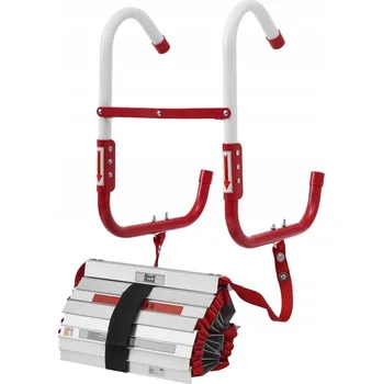 Žebřík POŽÁRNÍ NOUZOVÝ ŽEBŘÍK SKLÁDACÍ ŽEBŘÍK 4,3 m Max. 150 kg