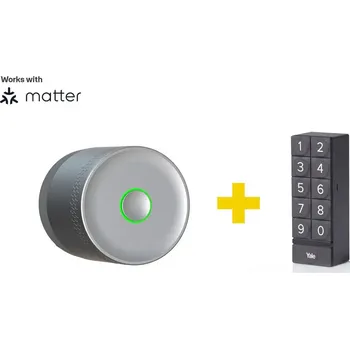 chytrý zámek Yale Linus L2 Lite, stříbrný + Yale Linus klávesnice