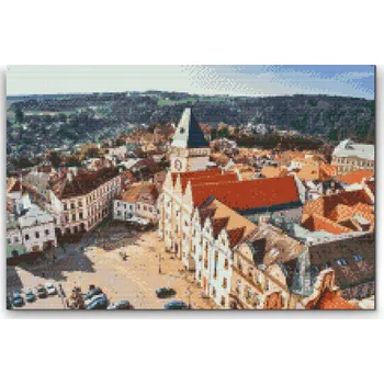 Diamantové malování Painting Queens Diamantové malování Výhled na město Tábor, 80 × 120 cm, s rámem, hranaté