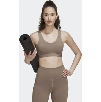 Dámské oblečení Adidas sportovní podprsenka hnědá velikost L