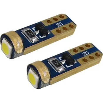 Autožárovka SEFIS LED žárovka T5 3030 1SMD pro podsvícení budíků palubní desky - bílá 2ks