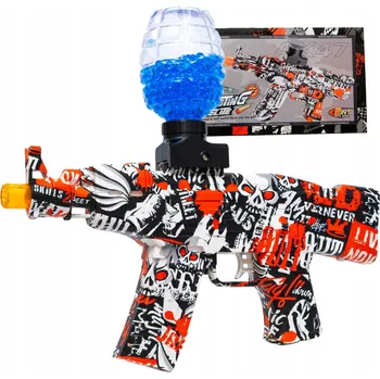 Dětská zbraň PISTOLET NA KULKI GELOVÉ A ŠIPKY PUŠKA AUTOMATICKÁ BEZPEČNOSTNÍ 2 v 1