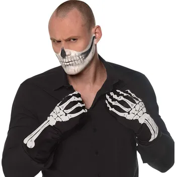 Karnevalový doplněk Boland Rukavice kostlivec XL