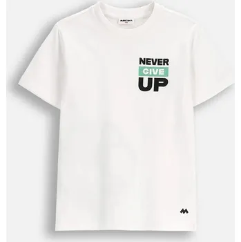 Chlapecké tričko Dětské tričko s krátkým rukávem pro chlapce Bílé Fotbal 134 Mokida WM6