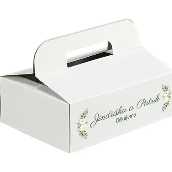 Krabička na výslužku Krabička na výslužky bílé růže