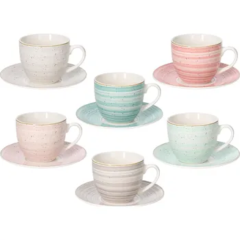 Tognana Sada šálků na čaj s podšálky 200 ml 6 ks PEPPER BAMBOO