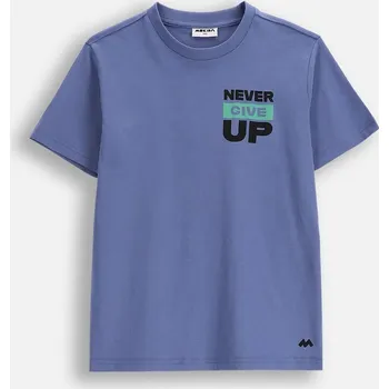 Chlapecké tričko Dětské modré tričko s krátkým rukávem pro chlapce Bavlna velikost 152 Mokida WM6