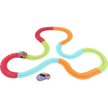 autodráha Bavytoy Barevná dráha svítící s rotujícím autíčkem 188 ks