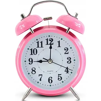 Hodiny Retro analogové hodiny s budíkem a dvojitým zvonkem SP-239