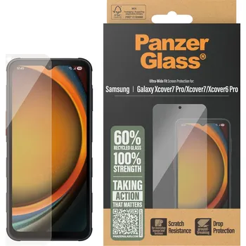 PanzerGlass Ultra Wide Fit ochranné sklo pro Samsung Galaxy Xcover7 Pro Xcover7 Xcover6 Pro
