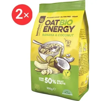 Sport BOMBUS oat BIO energy 2 x 300 g, Banana&Coconut
