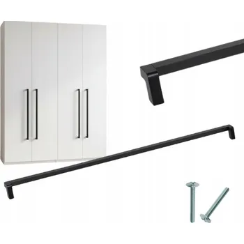 Nábytkové kování NÁBYTKOVÁ ÚCHYTKA ČERNÁ PRO SKŘÍŇKY SKŘÍNĚ 788/800MM 80CM LOFT DLOUHÁ DRUM AKS