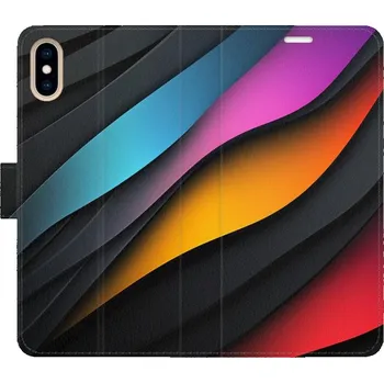Pouzdro na mobilní telefon iSaprio Flip pouzdro Color Waves pro iPhone X/XS
