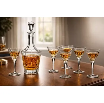 Sada nádobí Crystal Bohemia Set na víno Tulip, 1+6