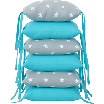 Dětská postýlka BabyTýpka polštářkový mantinel - Stars Blue