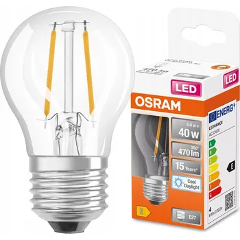 Žárovka OSRAM LED žárovka Star CL P FIL 4-40W/865 E27 470lm