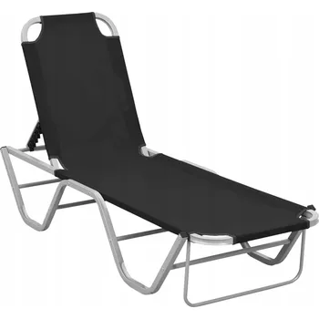 Zahradní lehátko VidaXL černé hliníkové Lehátko