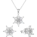 Agato Stříbrná sada šperků Sněhové vločky AGT-SET01W (Ag925/1000, 3,67 g)
