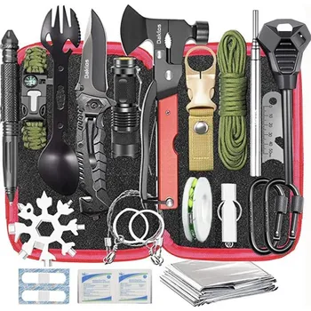 Daklos Taktický SOS box pro přežití v přírodě, sada 62 v 1