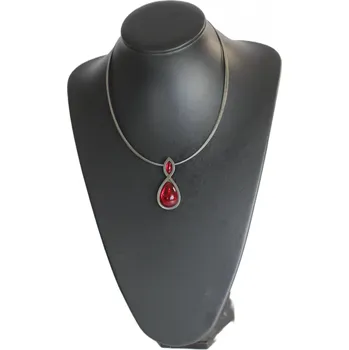 Náramek E.L. 17 C Nekonečno - Kapka s navetou červené sklo