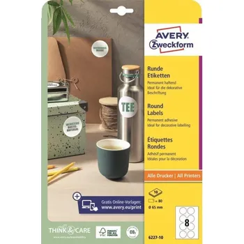 Barevný papír Avery Zweckform 6227-10 Kulaté samolepící etikety
