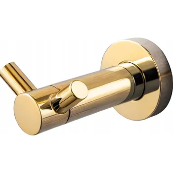 Věšák BALNEO Dvojitý koupelnový háček QUBE ZLATÝ NEREZOVÁ OCEL Věšák