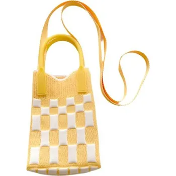 Kabelka ANNAM Mini kabelka/taška žlutá diamanty 25 × 11 cm