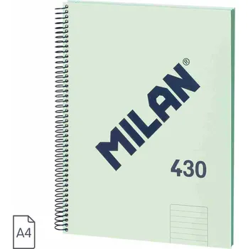 Zápisník MILAN kroužkový A4 s linkovaným papírem, zelený