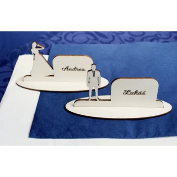 Svatební dekorace Dřevěná jmenovka postava