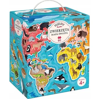 Puzzle Puzzlove CzuCzu Zvířata Mapa světa 60 dílků 4+