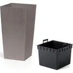 PROSPERPLAST Květináč RATO SQUARE DRTS400, moka