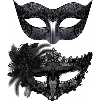 Karnevalová maska Maska na oči (benátská) MASKA KARNEVALOVÁ BENÁTSKÁ plastová černá