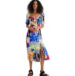 DESIGUAL BAREVNÉ ŠATY S ROZPARKEM (XS)