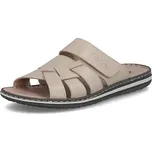 Pánská Pánské nazouváky RIEKER 21073-60 béžová S6 21073-60 BEIGE F/S6 43