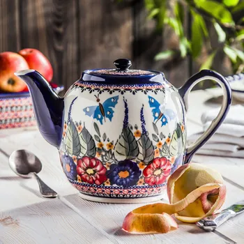 Konvice na čaj Konvička na kávu a čaj Keramika Bolesławiec 1,5 l - dek. 149 ART. (druhý druh)