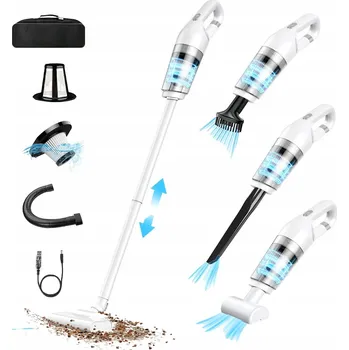 Vysavač RUČNÍ VYSAVAČ DO AUTA BEZDRÁTOVÝ BÍLÝ 120 W S KONCOVKAMI 10000 Pa