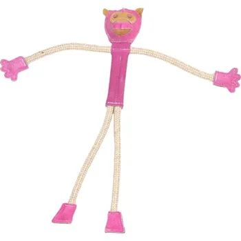 Hračka pro psa animALL Hračka Opice kůže s provazy barevná 48 cm