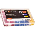 ACI sada izolovaných krimpovacích kabelových ok, konektorů faston, vidliček, a kabelových spojek (12