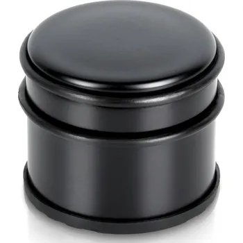 Černý ocelový doraz do dveří 9,5 cm