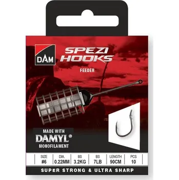 DAM Spezi Feeder 2 × Velikost 8 0,20 mm 2,5 kg 5,5 lb 90 cm 10 ks