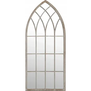 Zrcadlo Zrcadlo do interiéru, písková barva, 70x30 cm, železné