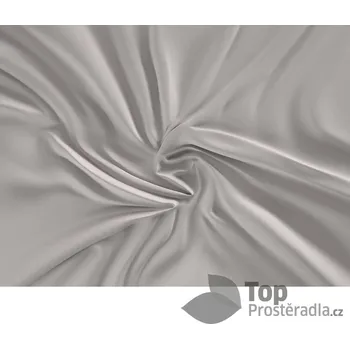 Prostěradlo Saténové prostěradlo LUXURY COLLECTION 140x200+25 Světle šedé