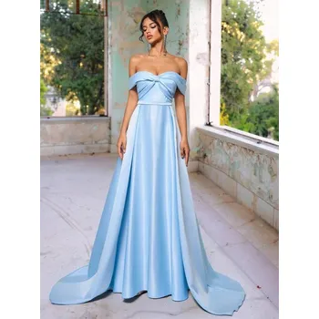 Dámské šaty SHEIN Modré Asymetrické Maxi Šaty H7IN 8743 Modrá XS