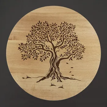 Kuchyňské prkénko AMADEA Dřevěné servírovací prkénko - podnos strom, masivní dřevo, 35 cm