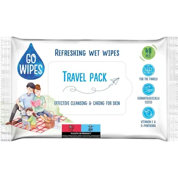 Dětská kosmetika GoWipes vlhčené osvěžujíci ubrousky 40 ks