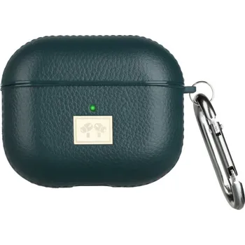 Pouzdro na mobilní telefon Obal z PU kůže s karabinou pro AirPods 3 - petrolejový