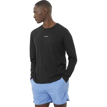 Pánské tričko Salomon SHKout Core LS Tee M LC2424400 - deep black L