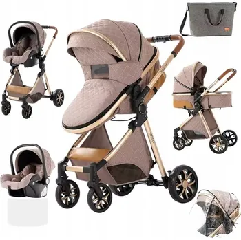 Kočárek Dětský kočárek 4v1 béžový