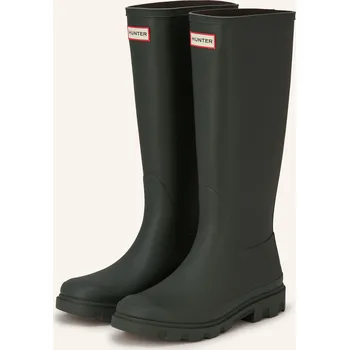Dámské mokasíny Hunter Gumové Holínky Downpour Tall, tmavě zelená / červená /...
