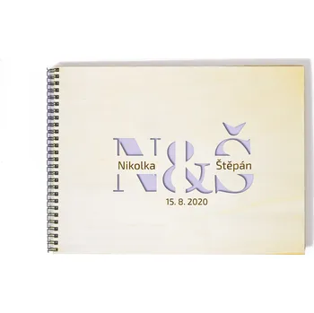 Fotoalbum Svatební fotoalbum iniciály Barva: Fialová